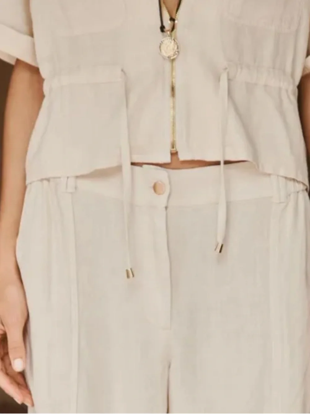 Zara NWT linen blend shirt 7940/734 - Picture 3 of 6